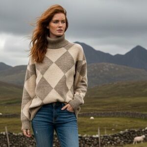 Pringle of Scotland x H&M The Beautiful Bonny Knit Turtleneck Sweater - Size XS